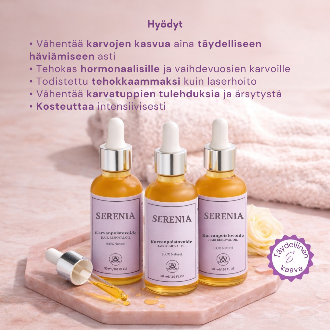 YÖAIKAISE KARVANPOISTOÖLJY - Karvojen pysyvä poistuminen!